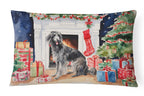 Scottish Deerhound Cozy Christmas Throw Pillow