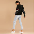 2020 Women's Christmas Sweater with Reindeer Design