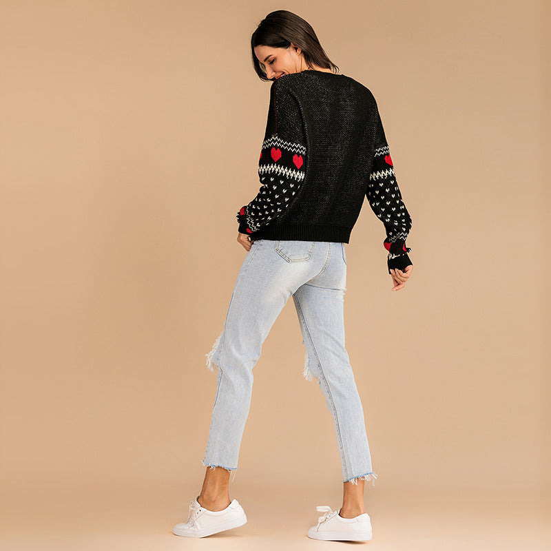 2020 Women's Christmas Sweater with Reindeer Design