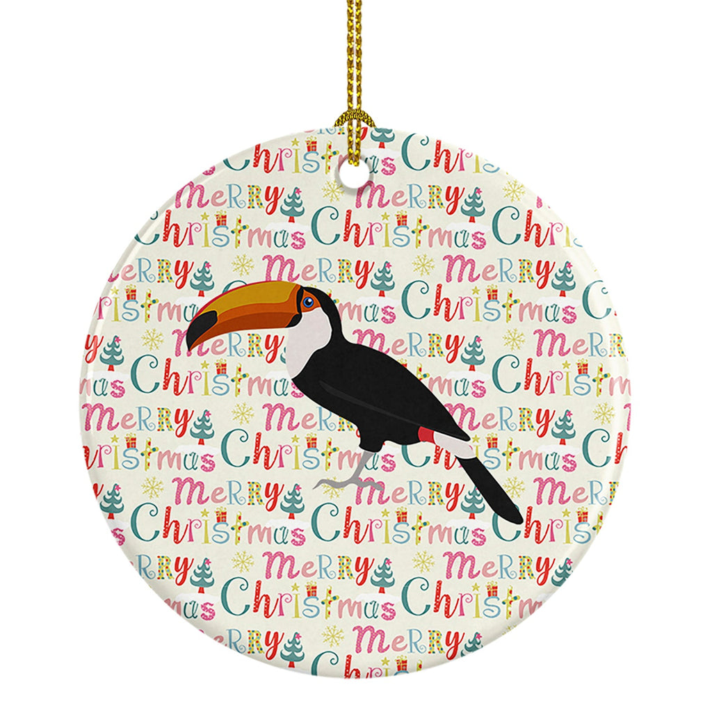 Toucan Christmas Ceramic Ornament