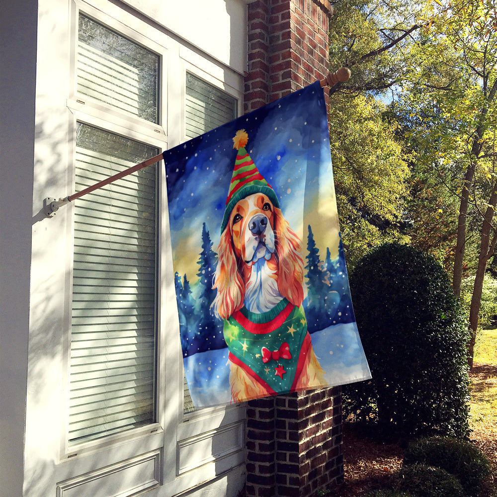 English Setter Christmas House Flag