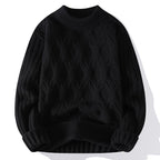 Men's Casual Solid Color Twisted Sweater