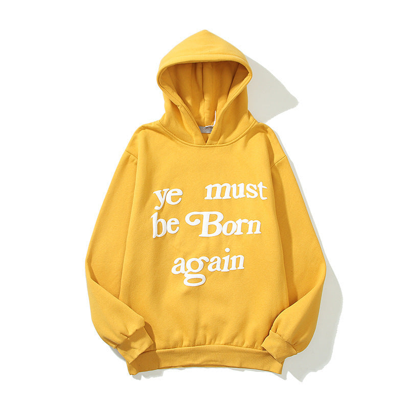Letter Foam Print Hoodie and Fleece Sweater for All | Streetwear