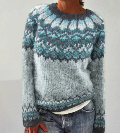 Color Block Loose Pullover | Streetwear