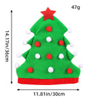 Creative Christmas Tree Elf Hat for Parties | Embroidered Cap