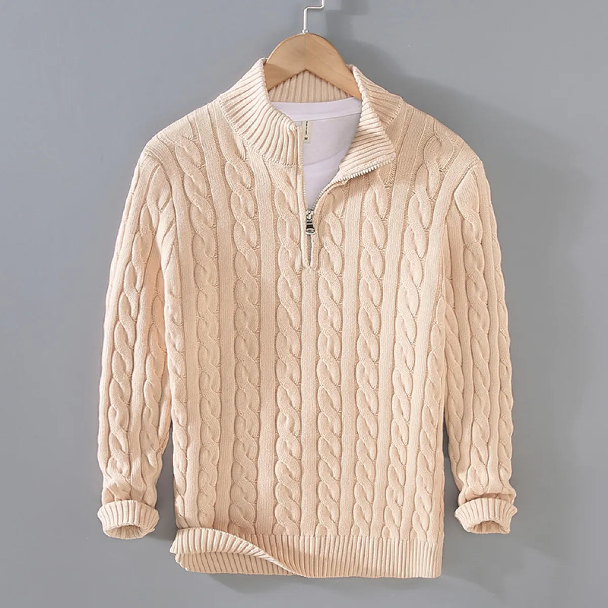 Loose Zip Knitted Pullover Sweater | Streetwear