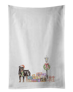 Rottweiler with Christmas Wonderland Kitchen Towel Set of 2