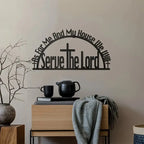 Metal Bible Verse Wall Decor Sign (Black)