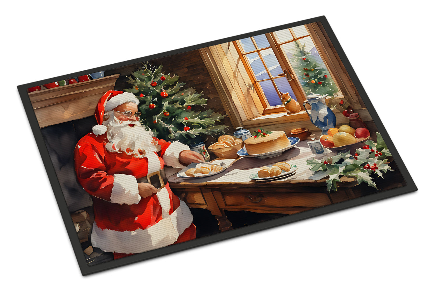 Cookies with Santa Claus Doormat