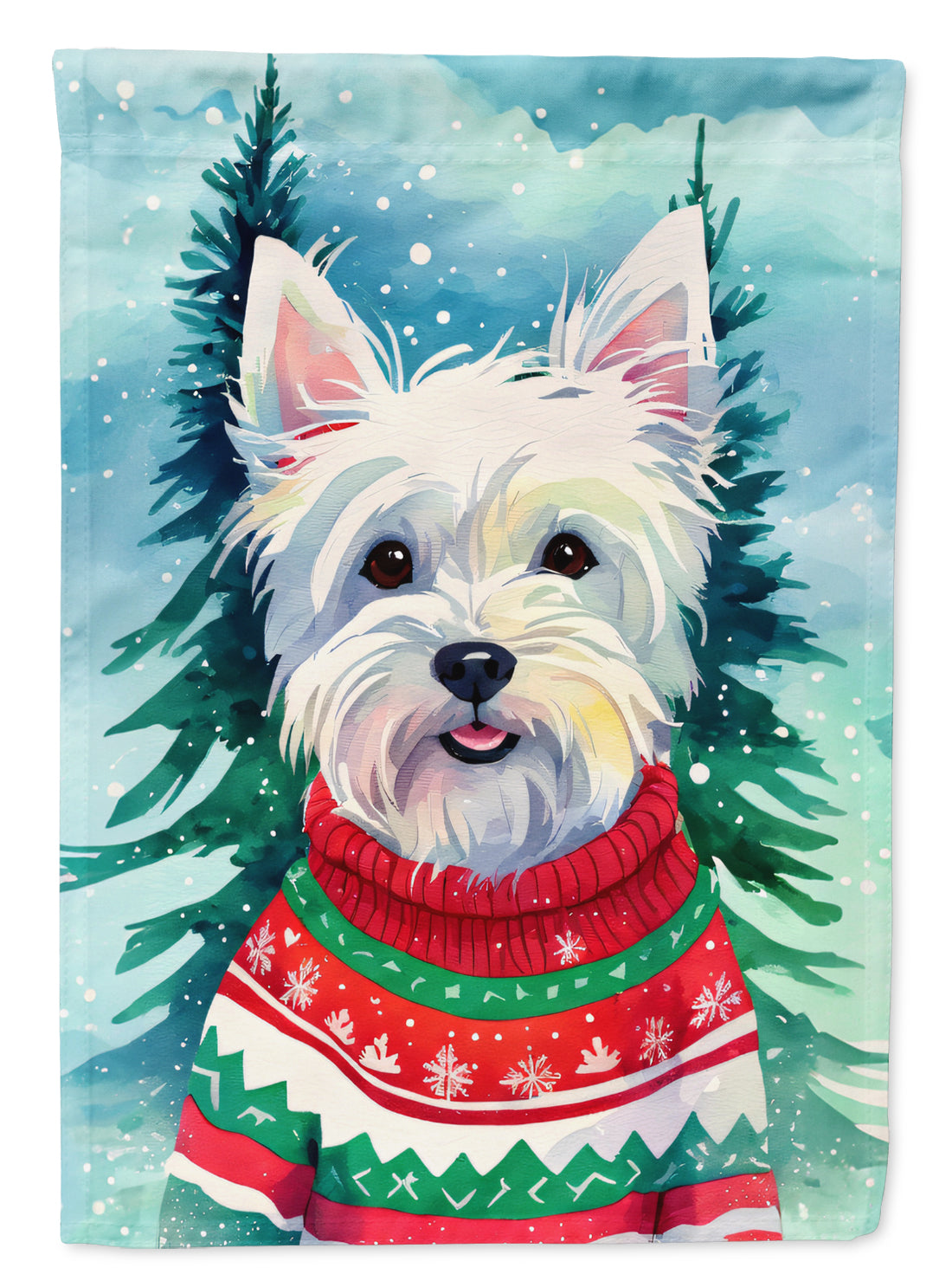 Westie Christmas Garden Flag