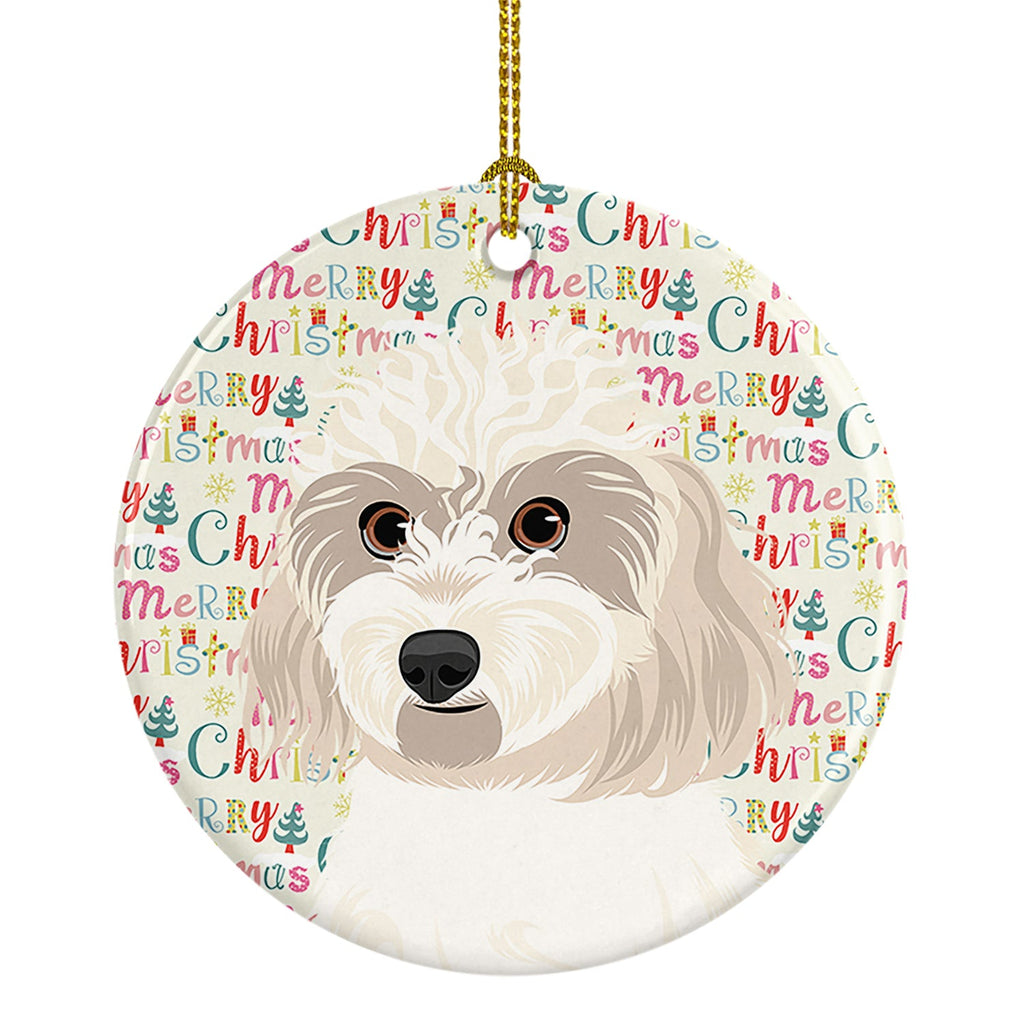 Shih-Tzu Gold #7 Christmas Ceramic Ornament