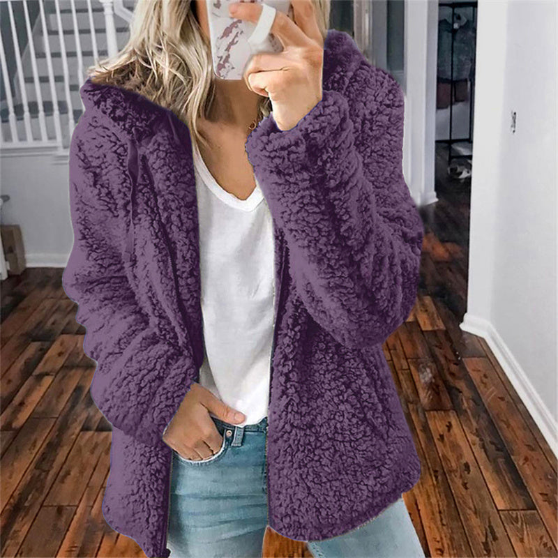Women's Plus Size Fleece Hoodie Cardigan for Winter | Streetwear