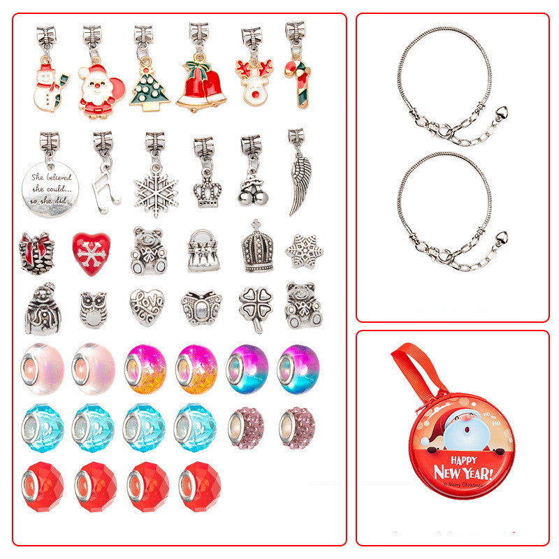 DIY Bracelet Set with Santa Claus and Elk Bells
