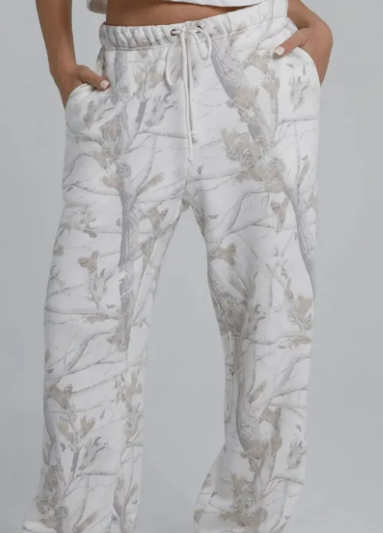 Women's Camouflage Hoodie Maple Leaf Print Sweatshirt Suit | Streetwear
