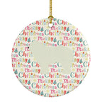 Komondor Merry Christmas Ceramic Ornament