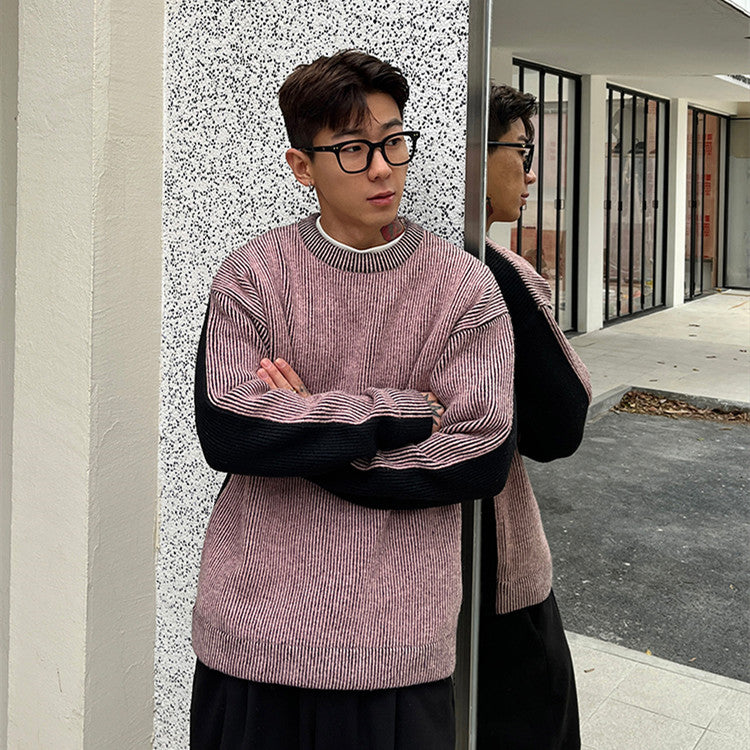 Men's Casual Round Neck Pullover Sweater | Streetwear