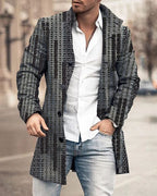 Men's Woolen Stand Collar Casual Coat for Autumn/Winter