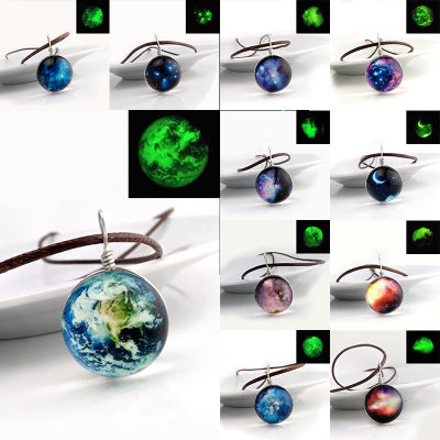 Christmas Gem Harajuku Starry Glow Necklace Pendant
