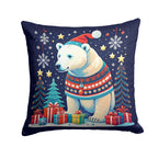 Polar Bear Christmas Throw Pillow