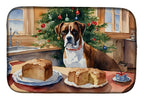 Boxer Christmas Cookies Dish Drying Mat