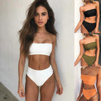 Sexy Strapless Two-Piece Bikini Swimwear Set