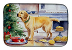 Labrador Retriever Christmas Cookies Dish Drying Mat