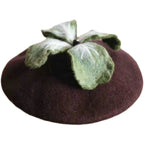 Handmade Japanese Wool Painter Hat | Embroidered Cap