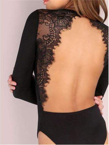 Ladies' Sexy Halter Lace Bodysuit Nightgown Lingerie