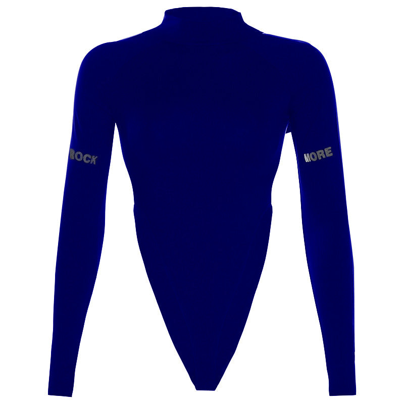 Spring 2020 Women's Slim Reflective Letter Bodysuit