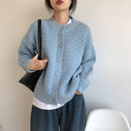 2023 Women's Autumn Knitted Cardigan Sweater (Beige/White)