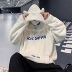 Men's Hooded Fleece Sweatshirt - Trendy Loose Fit | Streetwear