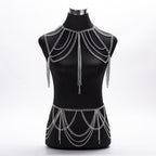 Layered Silver Chain Body Harness