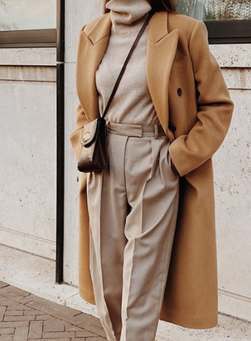 Women's Long Sleeve Woolen Jacket