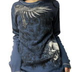 Women's Casual Printed Long Sleeve Round Neck Pullover | Streetwear