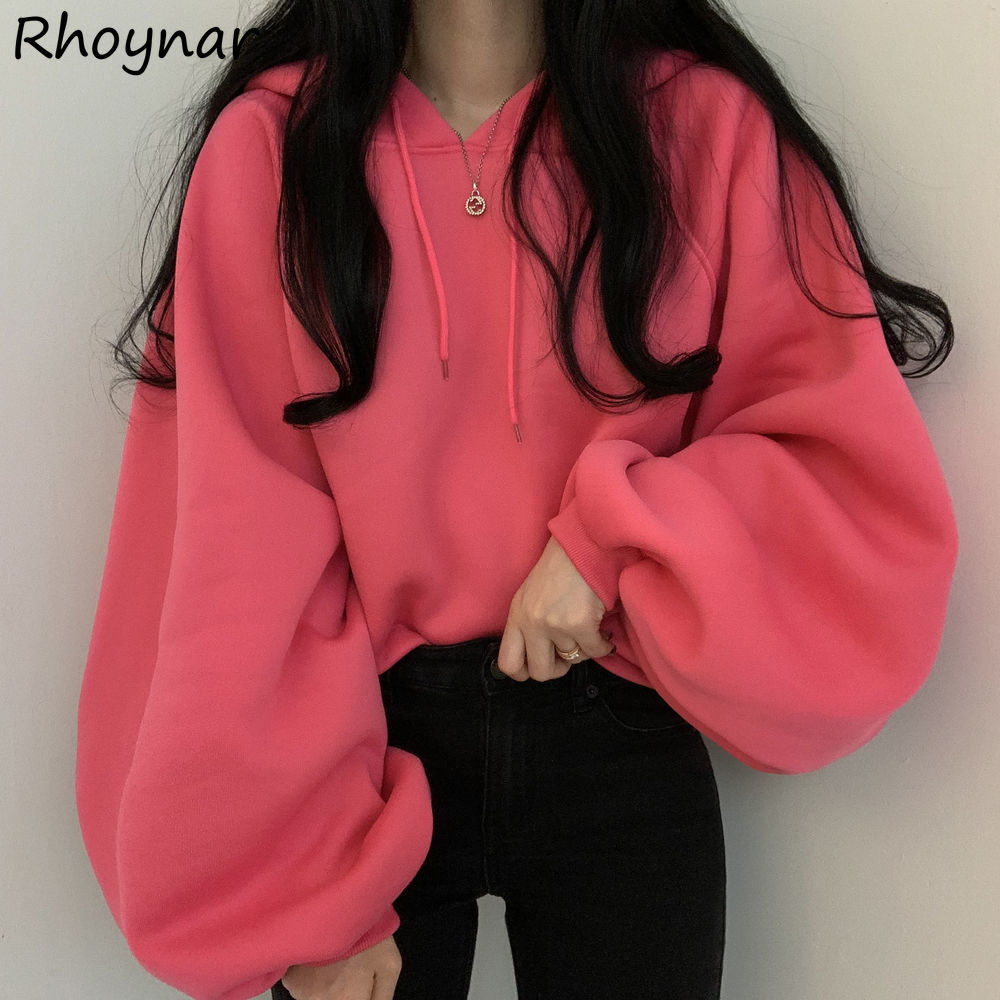 Women's Lantern Sleeve Casual Hoodie, Harajuku Style, 10 Colors | Streetwear