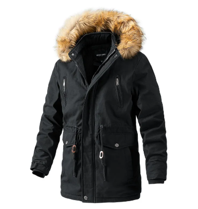 Detachable Leisure Washed-out Men's Coat Winter Jacket
