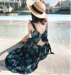 Bohemian Print Maxi Dress with Spaghetti Straps