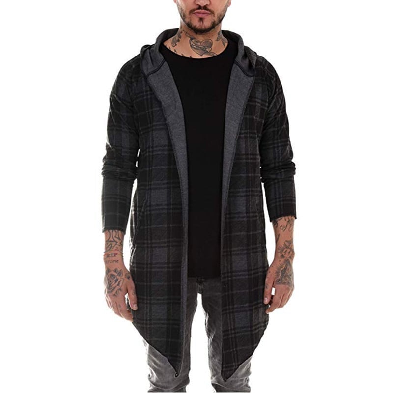 Men's Casual Plaid Color Block Sweater