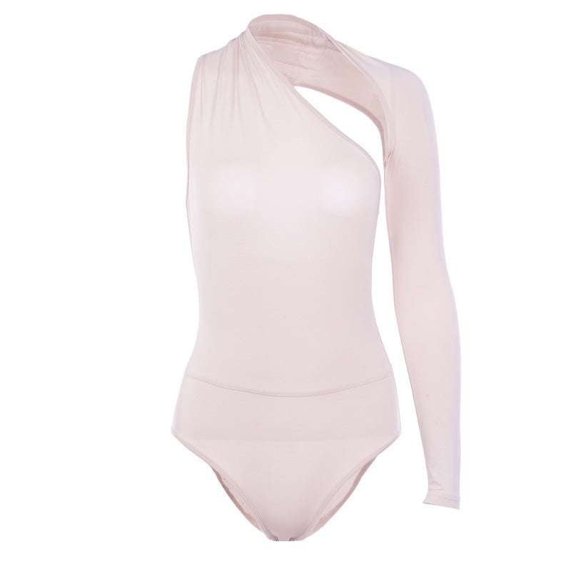 Milk Silk One-Shoulder Bodysuit Top