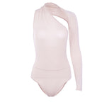 Milk Silk One-Shoulder Bodysuit Top