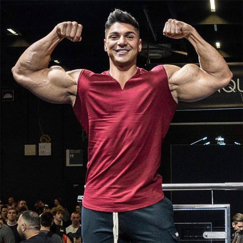Men's Summer V-Neck Sleeveless Athletic Tank Top