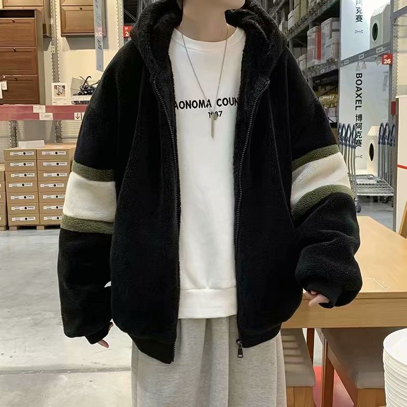 2021 Men’s Thick Lamb Wool Zipper Pullover Coat | Streetwear