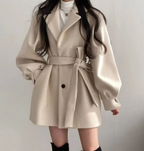 Women's Woolen Loose Wind Coat
