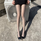 Women Winter Translucent Fleece Warm Leggings