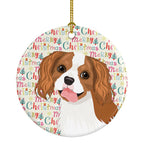 Cavalier King Charles Spaniel Blenheim #2 Christmas Ceramic Ornament