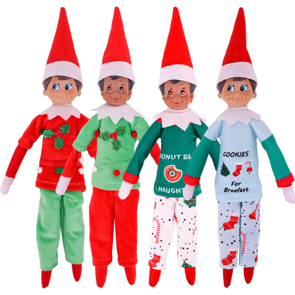 New Christmas Shelf Elf Doll Winter Pajamas Set