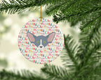 Peterbald Cat Christmas Ceramic Ornament