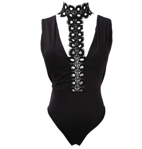 Spring 2018 Women's Sleeveless Lace Bodysuit
