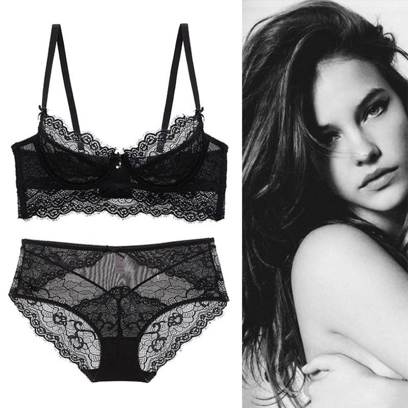Lace Women's Underwear Set - Plus Size with Support