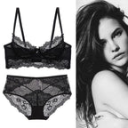 Lace Women's Underwear Set - Plus Size with Support